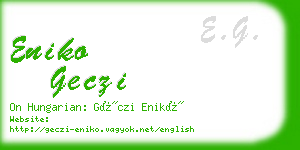 eniko geczi business card